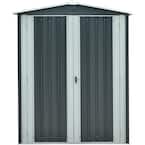 5 ft. x 3 ft. x 6 ft. Galvanized Steel Apex Patio Storage Shed