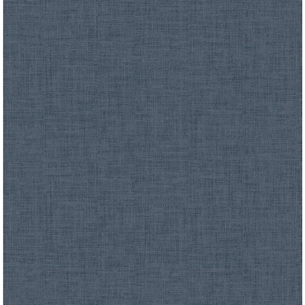 Advantage Wallis Indigo Faux Linen Wallpaper Sample
