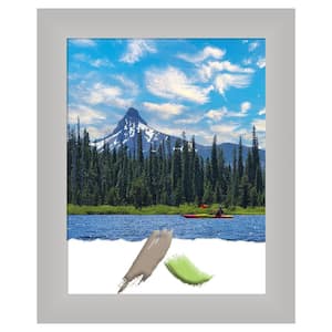 Low Luster Silver Wood Picture Frame Opening Size 11 x 14 in.