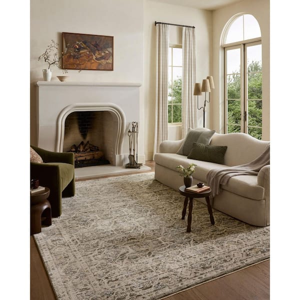 Loloi Clarisse Olive/Ivory 9 ft. 6 in. x 13 ft. Traditional Area