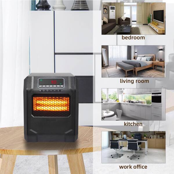 Karl home 1500-Watt Electric Quartz Portable Infrared Space Heater