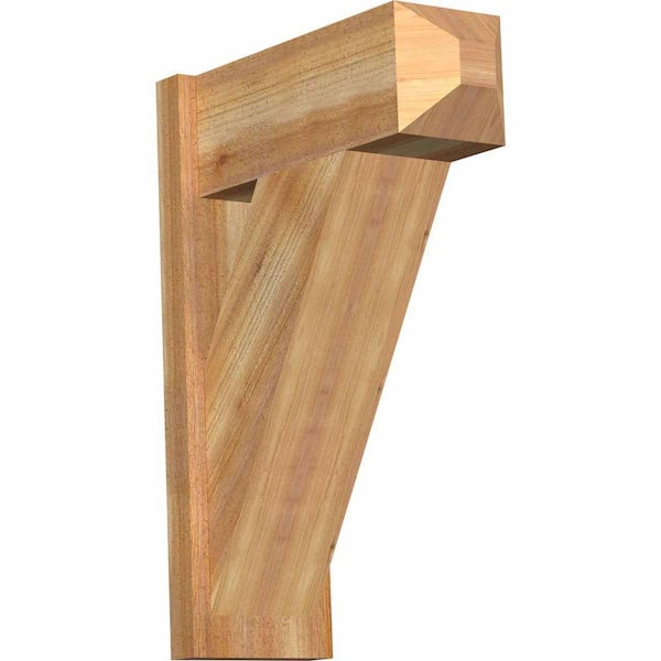 Ekena Millwork 8 in. x 28 in. x 20 in. Traditional Craftsman Rough Sawn Western Red Cedar Outlooker