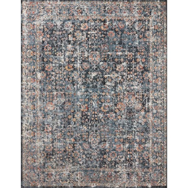 Loloi Cassandra Blue/Multi 2 ft. 6 in. x 10 ft. Runner Oriental 100% Polypropylene Pile Area Rug Runner Rug