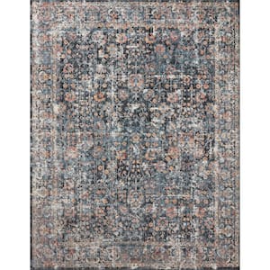 Cassandra Blue/Multi 3 ft. 9 in. x 5 ft. 9 in. Oriental 100% Polypropylene Pile Area Rug