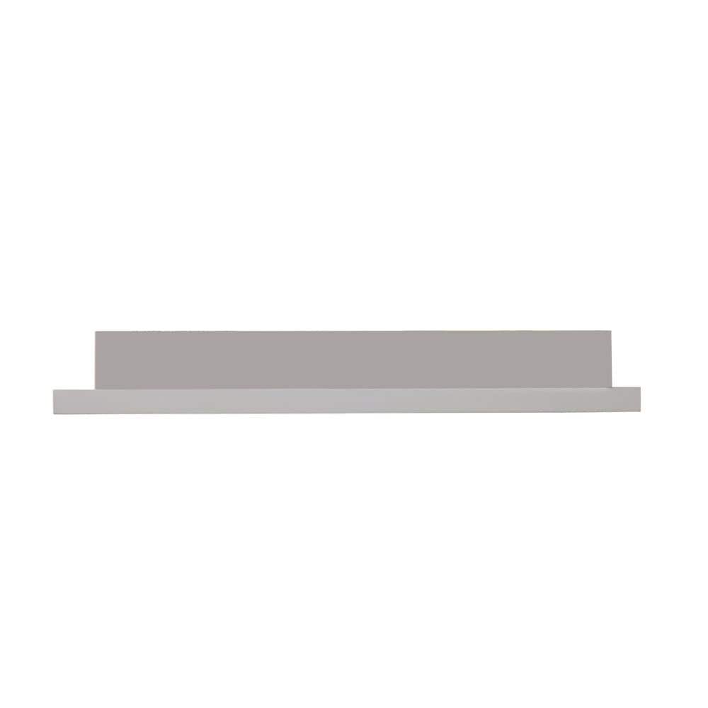 Sleek Gray Engineered Wood 24" Floating Picture Ledge Shelf