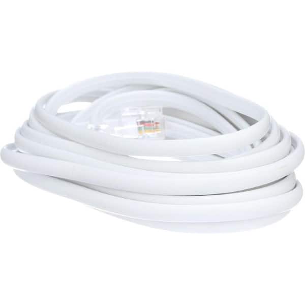 Zenith 12 ft. 4-Wire Telephone Line Cord in White