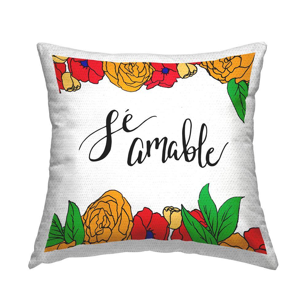 Be Kind Tropical Floral White Square Outdoor Throw Pillows price history on PriceWatchPro
