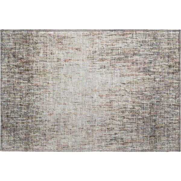Mayfield Premium Machine Washable Abstract AMF2439 Gray 2 ft. x 3 ft. Accent Rug