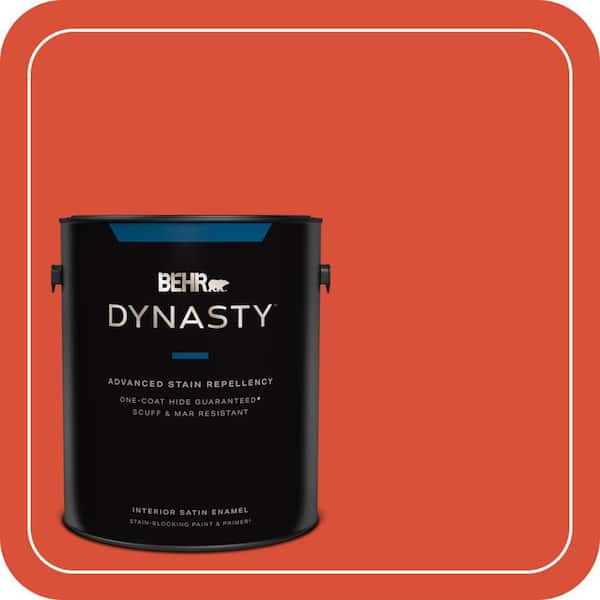 BEHR DYNASTY 1 gal. #190B-7 Fire Island Satin Enamel Interior Stain-Blocking Paint & Primer