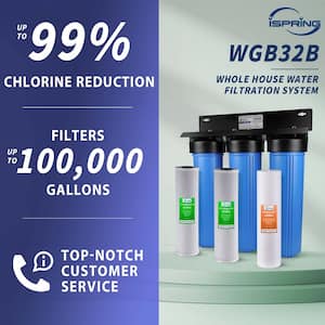 3-Stage Whole House Water Filtration System with Sediment and Carbon Block Whole House Water Filters