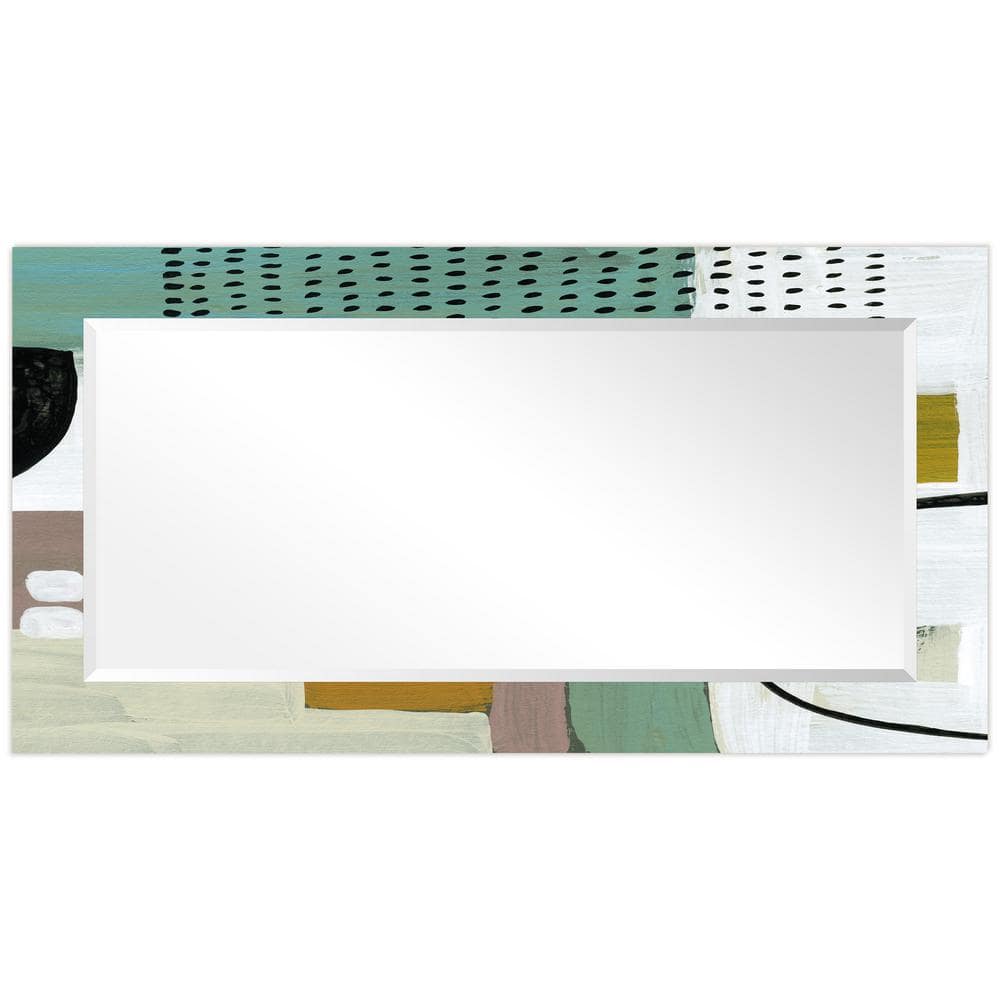 Large Clear Tempered Art Glass Rectangular Frameless Mirror