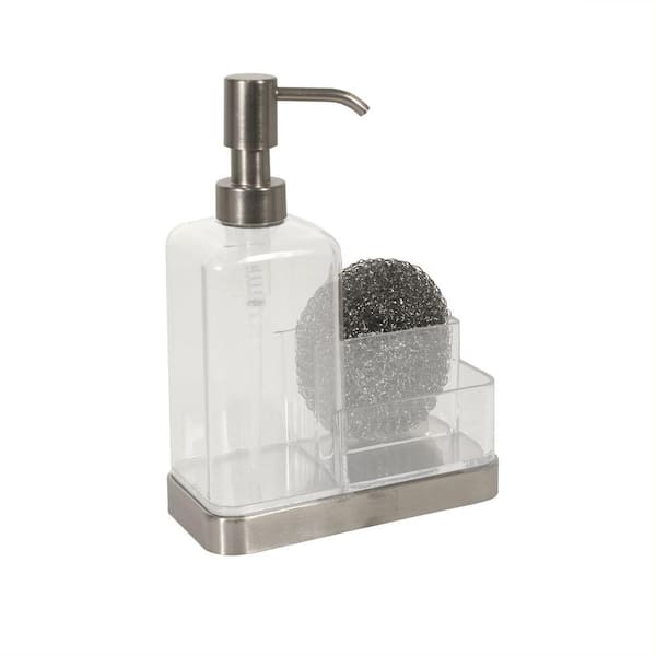 interDesign Brushed/Clear Forma 2 Soap Spong Caddy