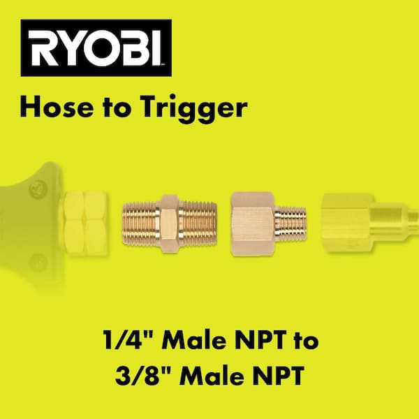 1/4 in. Male NPT x 3/8 in. MNPT Pressure Washer Coupler Kit