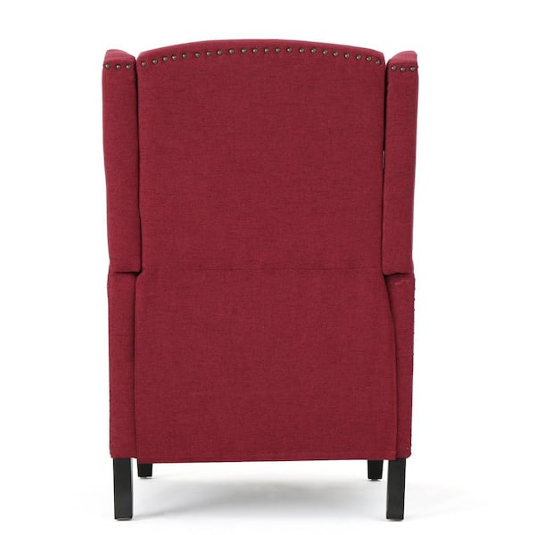 Red velvet recliner discount chair