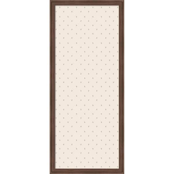 Florence 38 in. x 14 in. Brown Plastic Framed Canvas Magnetic Memo Board