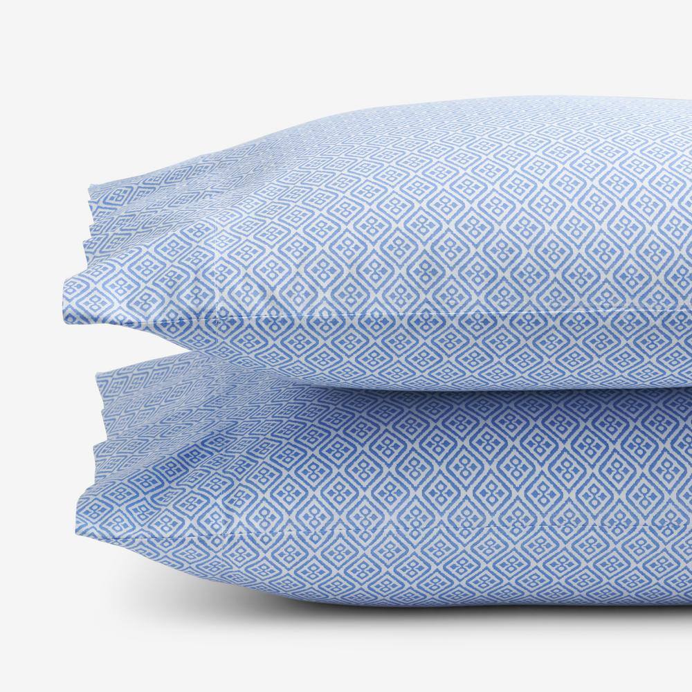 The Company Store Company Cotton Myla Tiles Blue Organic Cotton Percale