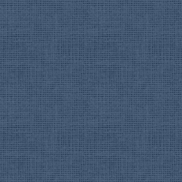 Chesapeake Nimmie Navy Blue Basketweave Wallpaper