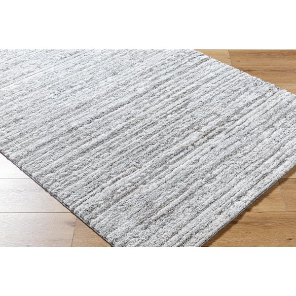 Delight Shag Gray/Charcoal 5 ft. x 7 ft. Global Indoor Area Rug