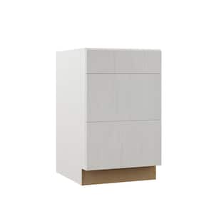 Designer Series Edgeley Assembled 21x34.5x23.75 in. Drawer Base Kitchen Cabinet in Glacier