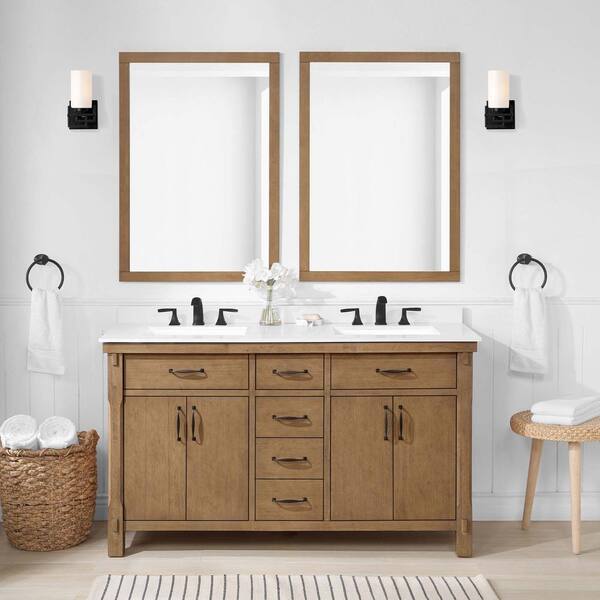 Bellington 60 In W Bath Vanity, Light Wood Bathroom Vanity 60