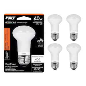 40-Watt Equivalent R16 Dimmable CEC Title 20 90+ CRI E26 Flood LED Light Bulb Soft White 2700K (4-Pack)