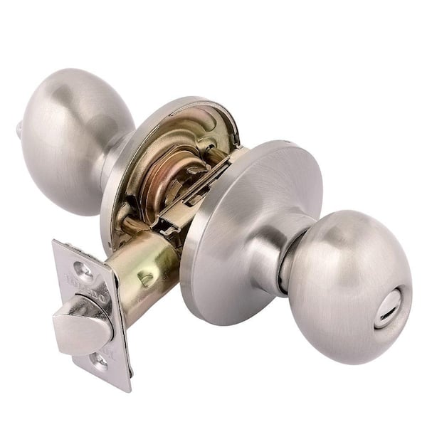 TOLEDO Platinum Series Santiago Satin stainless steel Privacy Grade 2 Keyed Door Knob Lock Set