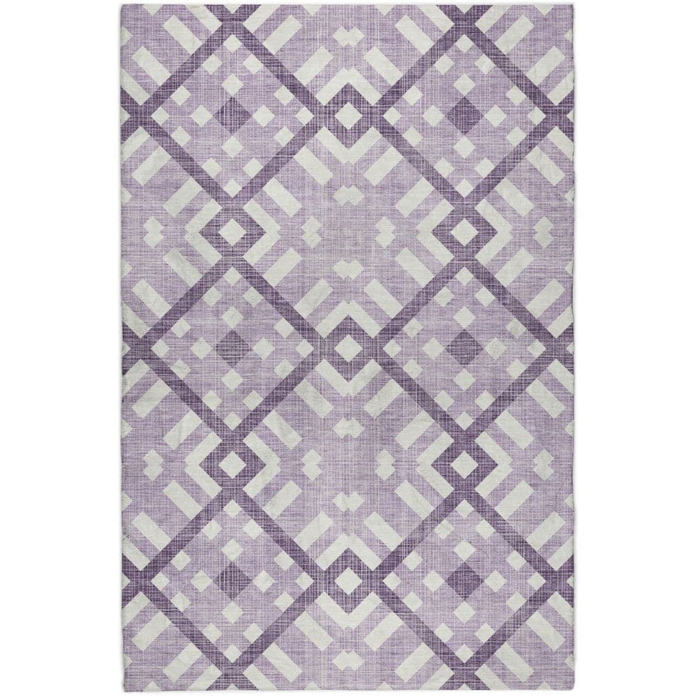 Dream Shag Premium Machine Washable Abstract ADS616 Purple 8 ft. x 10 ft. Area Rug price history on PriceWatchPro