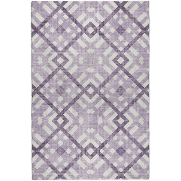 Dream Shag Premium Machine Washable Abstract ADS616 Purple 9 ft. x 12 ft. Area Rug