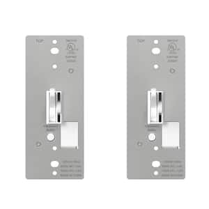 Slide Toggle Dimmer Switch for Dimmable LED, CFL and Incandescent Bulbs, Single Pole/3-Way, White (2-Pack)