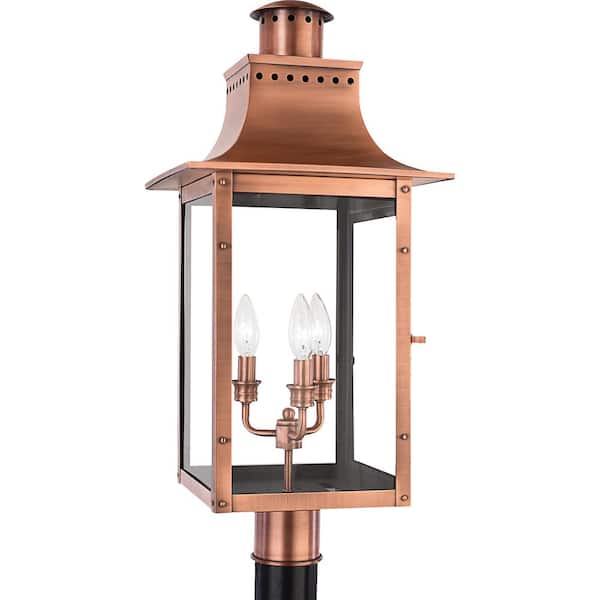 Quoizel Chalmers 1-Light Copper Outdoor Post Lantern