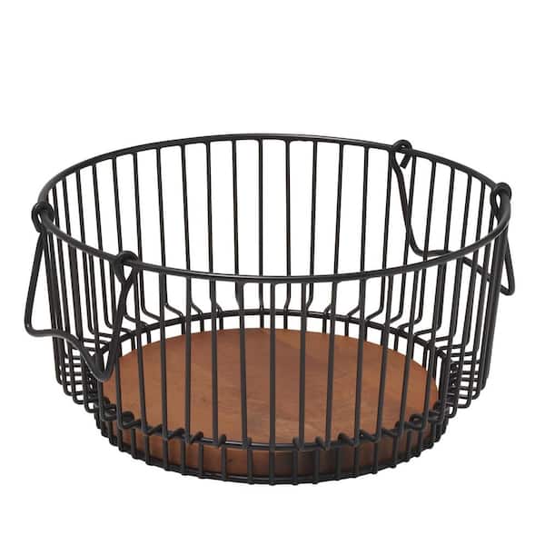 Mikasa Gourmet Basics Ashford Black Metal Wire Centerpiece Basket