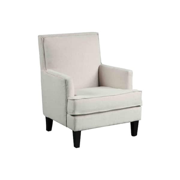 Unbranded Beige Hercules Linen Arm Chair with Nail Head Trim