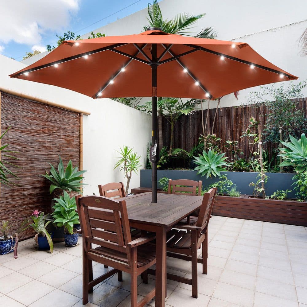 ebay patio table umbrellas KXWOQ3ED 9ft Round Wood Market Umbrella, Black White Striped, Outdoor Umbrella with Pulley Lift, 8 Ribs Polyester Fabric, Sun Umbrella for Garden Deck Pool Backyard : Patio, Lawn While when you choose a solar umbrella JEAREY 10-ft Aluminum Orange Crank