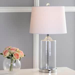 Walsh 25 in. H Clear/Chrome Glass Table Lamp