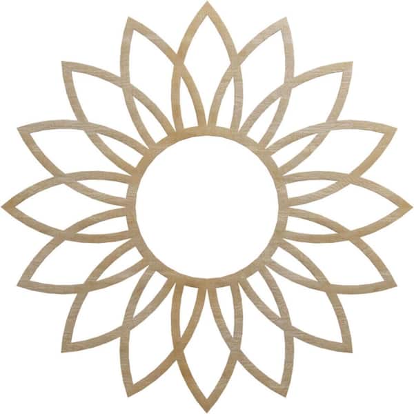 Ekena Millwork 26 in. x 8.875 in. x 0.375 in. Wood Medallion Moulding