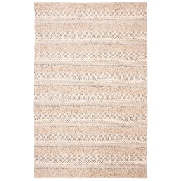 SAFAVIEH Natura Ivory 5 ft. x 8 ft. Solid Striped Area Rug