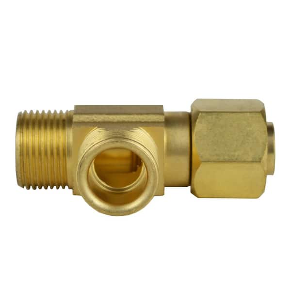 Everbilt 3/8 in. Compression x 3/8 in. Compression x 3/8 in. Brass T-Fitting  EBTF38 - The Home Depot