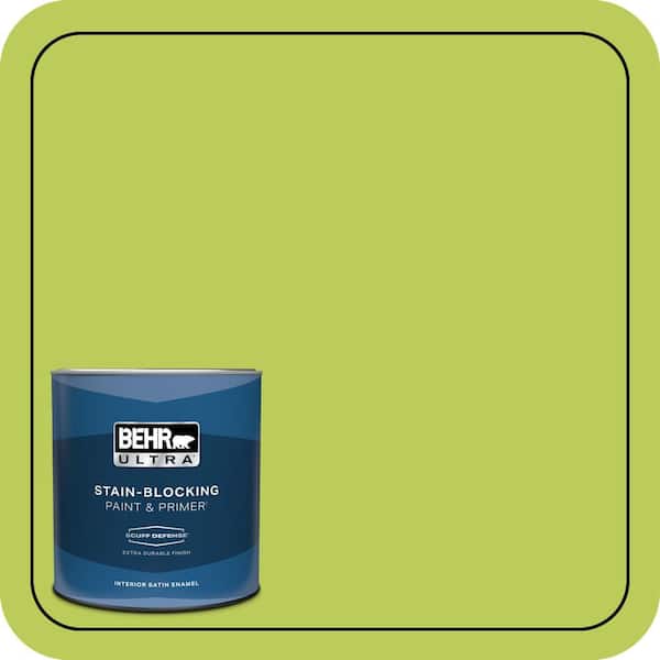 BEHR ULTRA 1 qt. #410B-5 Hidden Meadow Extra Durable Satin Enamel Interior Paint & Primer