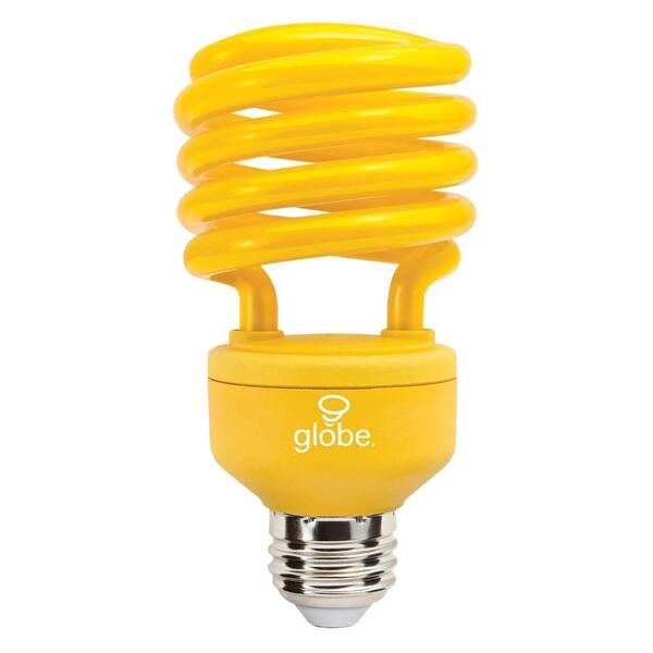 Globe Electric 60W Equivalent Soft White (2700K) T2 Spiral Yellow Bug CFL Light Bulb (3-Pack)