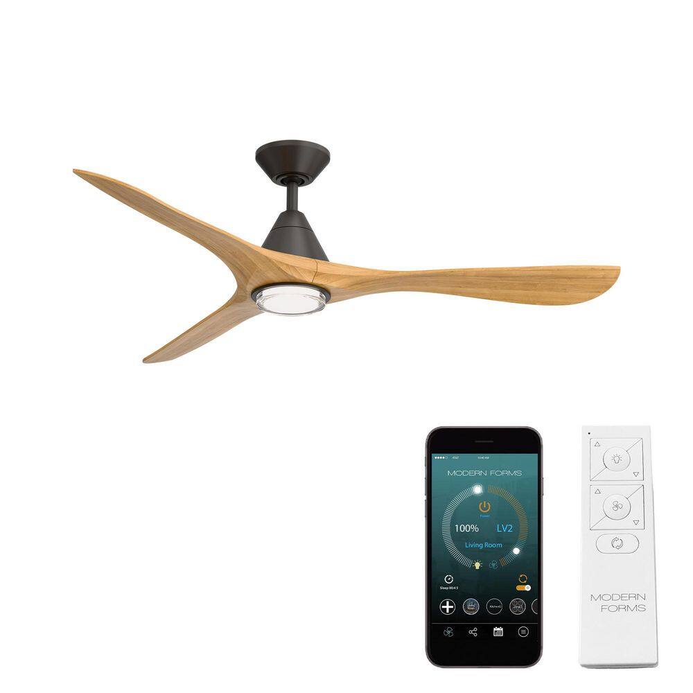 Carve 60 in. Smart Indoor/Outdoor Bronze/Honey Oak Downrod Mount Standard Ceiling Fan 4CCT Integrated LED price history on PriceWatchPro
