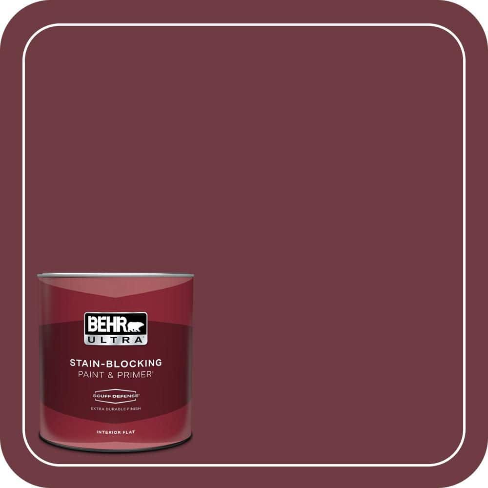1 qt. #BXC-90 Wild Cranberry Extra Durable Flat Interior Paint & Primer price history on PriceWatchPro