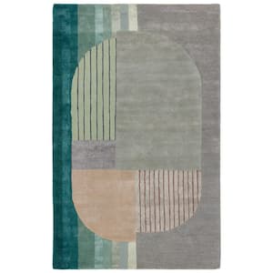 Farhat Green 6 ft. x 9 ft. Abstract Area Rug