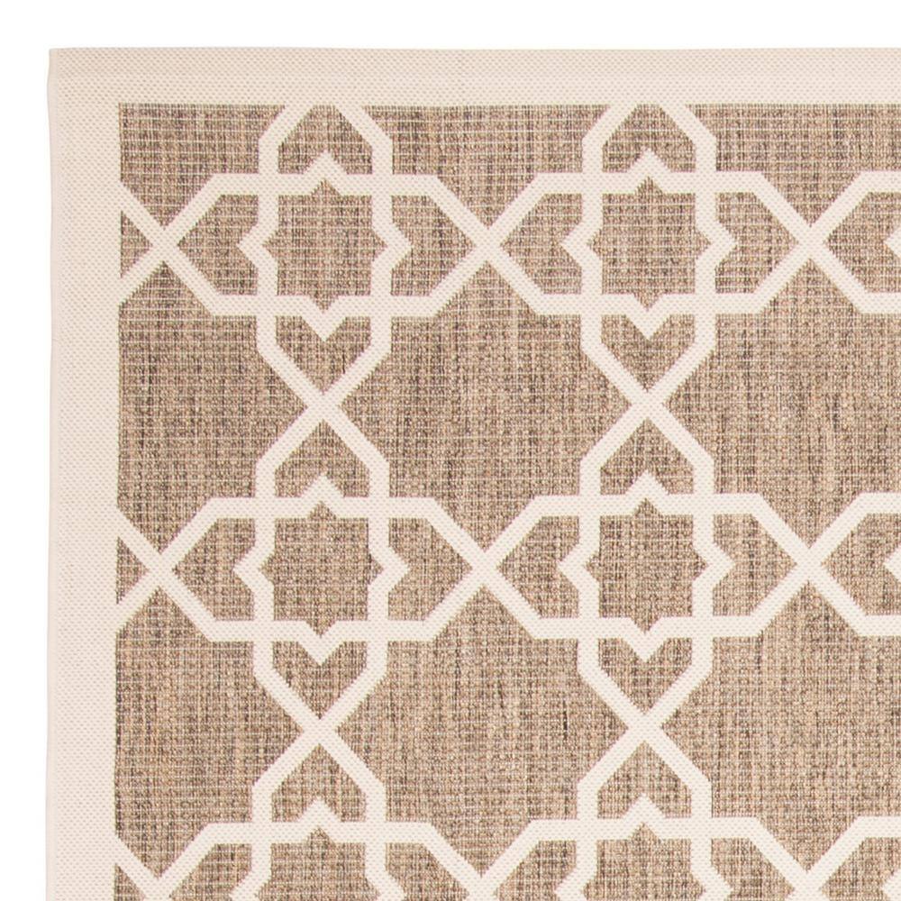 Gray Geometric Synthetic Easy Care Rectangular Area Rug