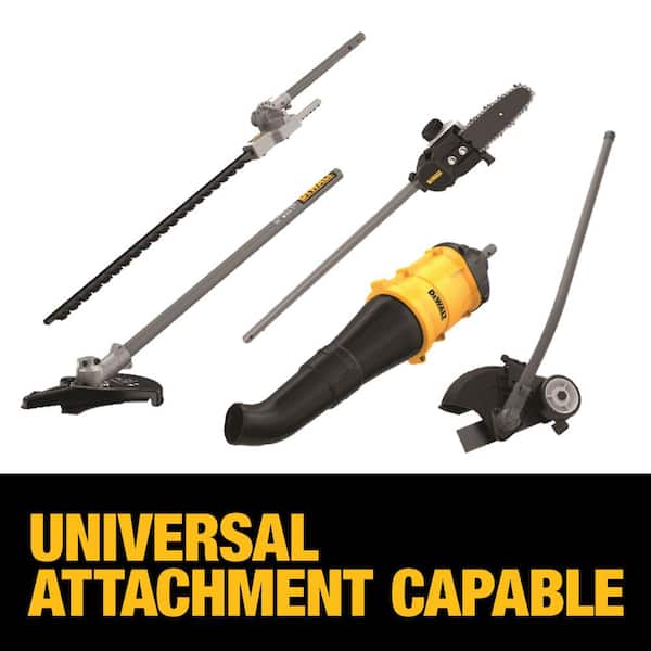DeWalt 60V Max Brushless Cordless Battery Powered Attachment Capable String Trimmer Kit, Hedge Trimmer & Pole Saw Attachments