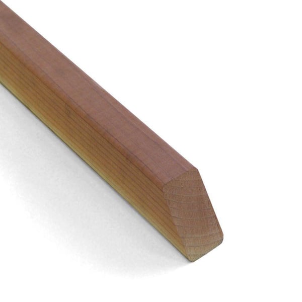 Mendocino Forest Products 1-3/8 in. x 1-3/8 in. x 4 ft. Redwood Beveled Baluster