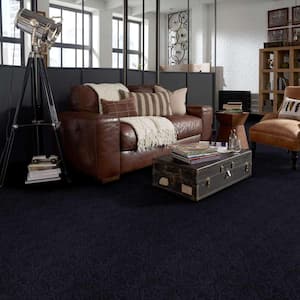 Perfectly Posh - Lagoon - Blue 43 oz. Nylon Pattern Installed Carpet