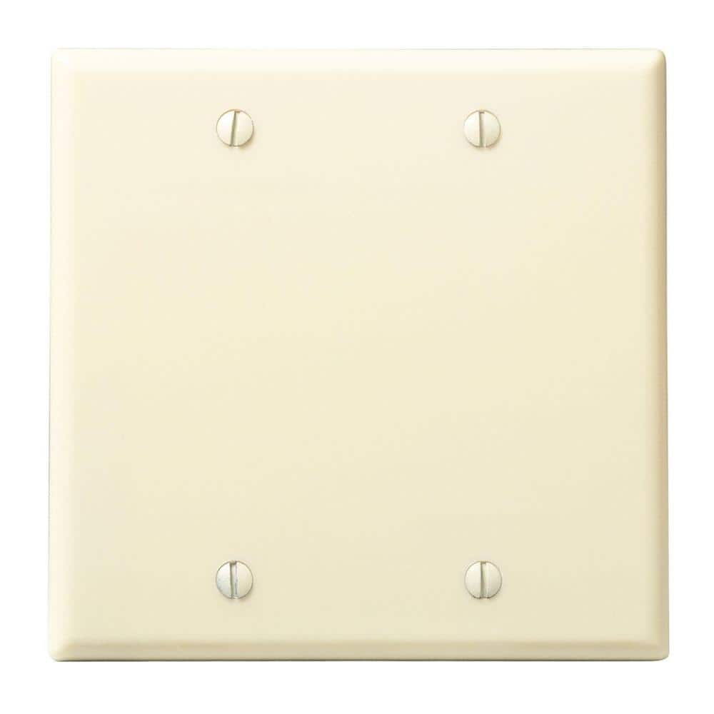 UPC 078477440001 product image for 2-Gang Ivory Blank Plate Plastic Standard Wall Plate (1-Pack) 86025 | upcitemdb.com