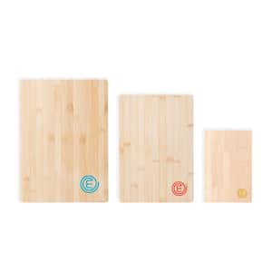 3-Piece Color Coded Bamboo Cutting Board Set