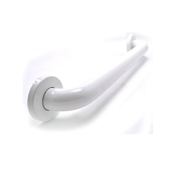 WingIts Premium 18 in. x 1.5 in. Polyester Painted Stainless Steel Grab Bar in White (21 in. Overall Length)