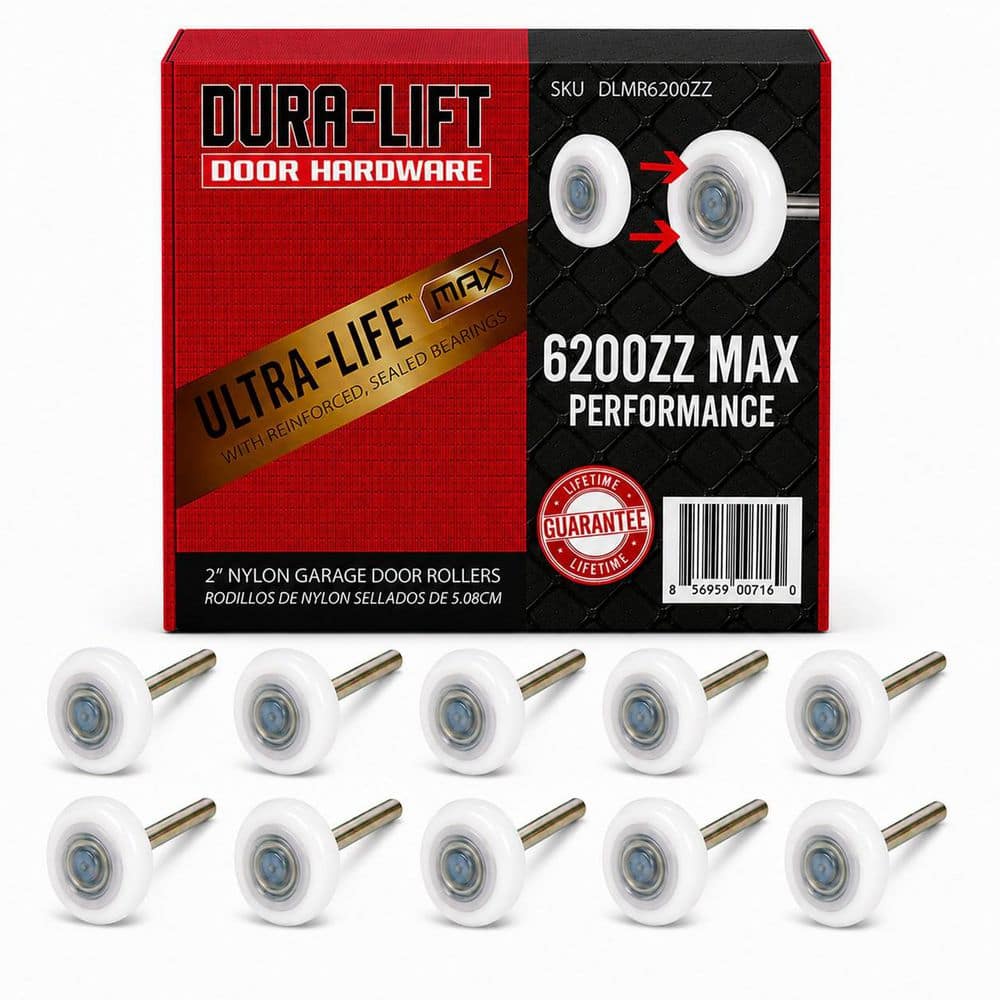 DURA-LIFT Ultra-Life Max 2 in. Nylon Garage Door Roller with